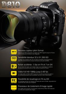 Nikon D810, capteur plein format de 36,3 millions de pixels