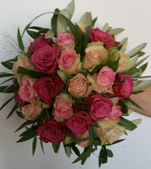 Bouquet rond de roses