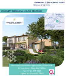 Lancement commercial Maisons PINEL Golfe de Saint Tropez