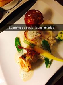 Suprème de poulet au chorizo 