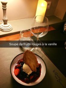 Soupe de fruit rouges à la vanille 