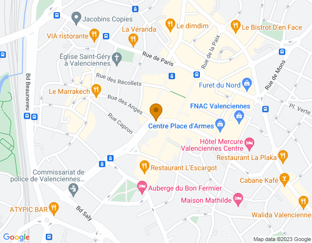 Plan pour situer Coiffure Corbeaux à Valenciennes