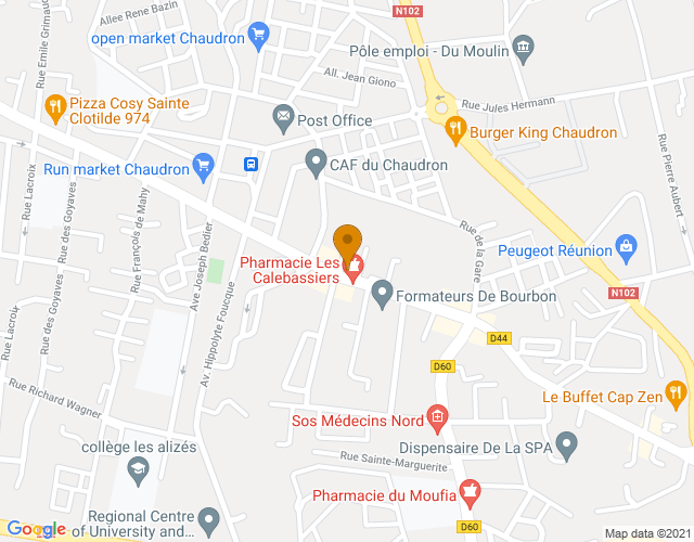 Plan pour situer Bijouterie TAMAYA à Sainte-Clotilde