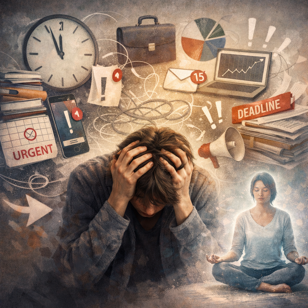 Charge mentale  Quand votre tête ne s’arrête jamais Listes, anticipations, responsabilités… … même au repos, votre esprit continue de tourner