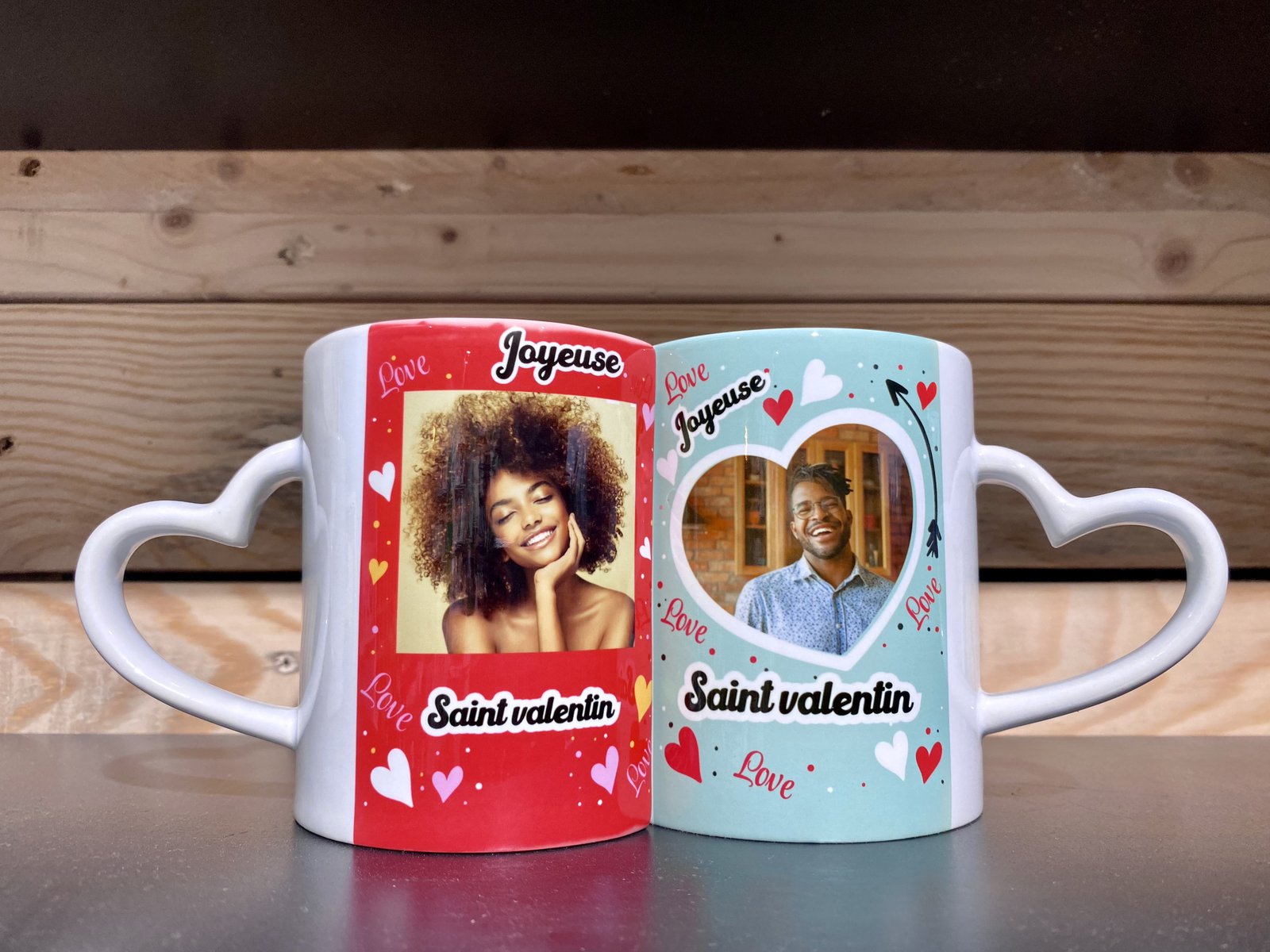 Mug anse cœur - Cadeau de St valentin