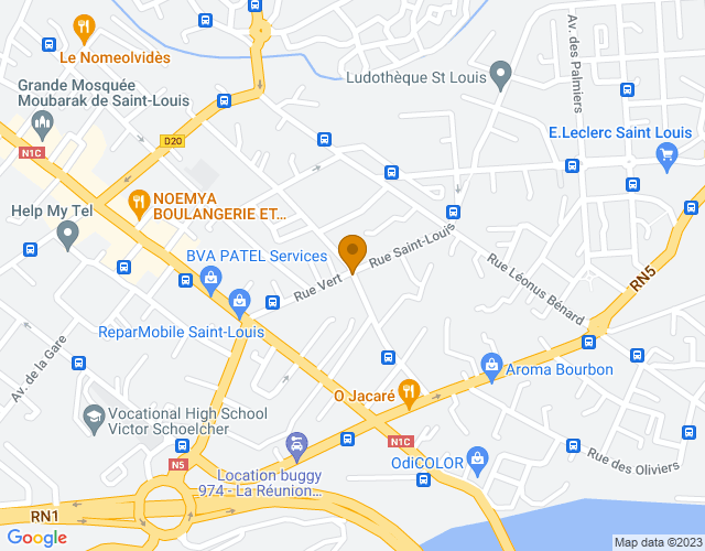 Plan pour situer Body Stark à Saint-Louis