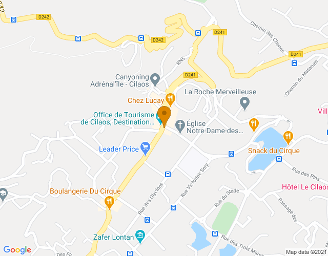 Plan pour situer CILAOSAVATE à Cilaos