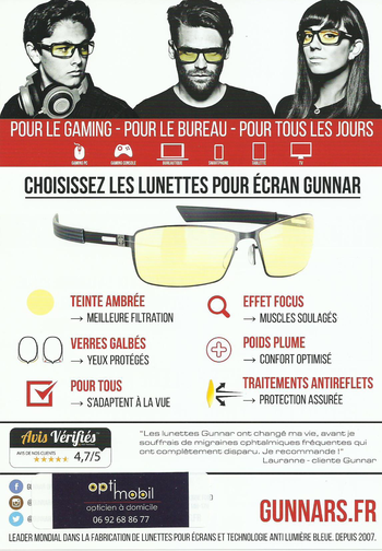 Lunettes sales gaming avis