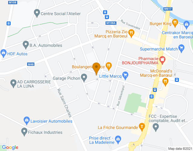 Plan pour situer TCR FORMATION à Marcq-en-Baroeul