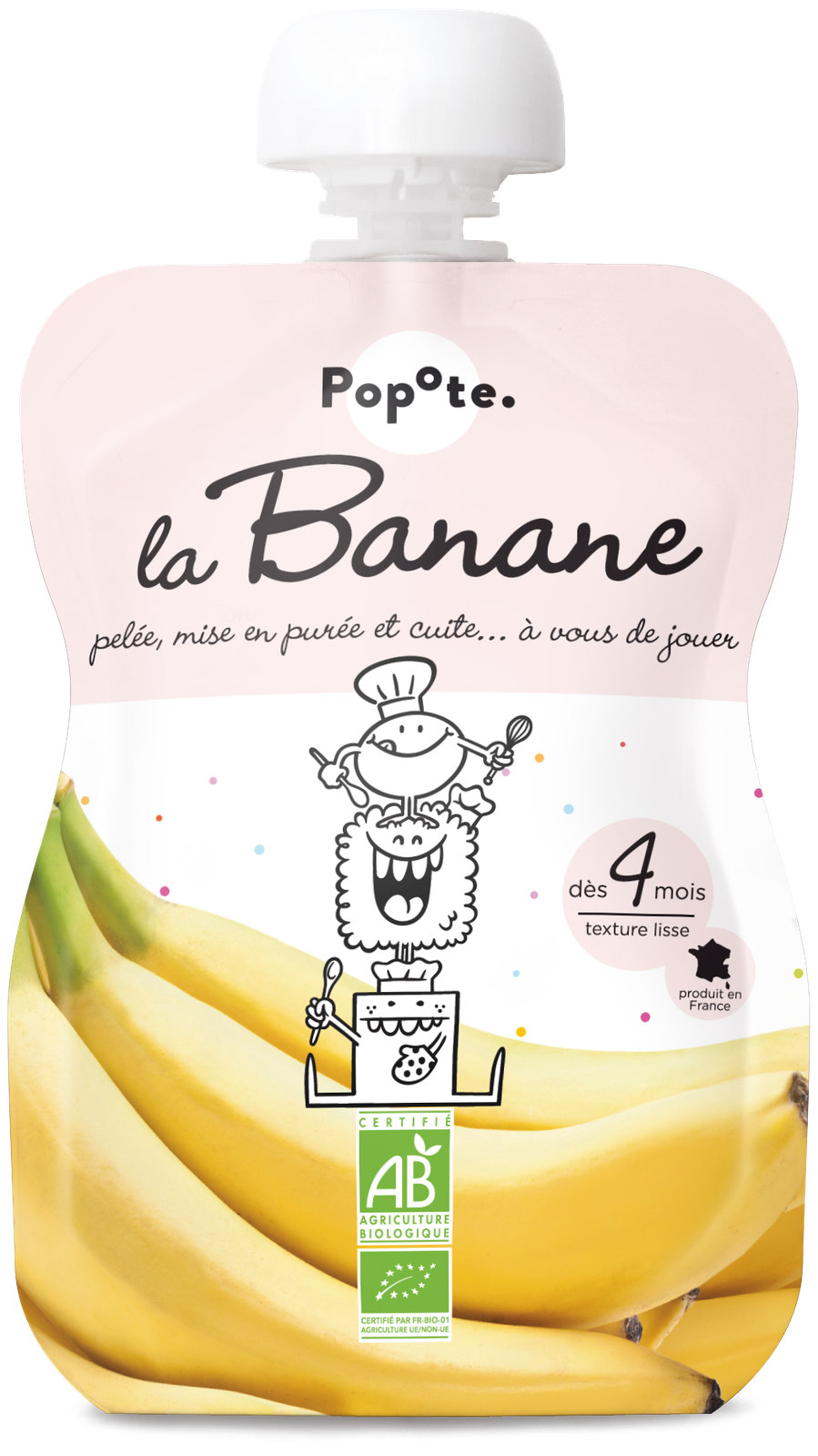 Popote compote banane 120g Popote à Pérenchies, Lomme, verlinghem et