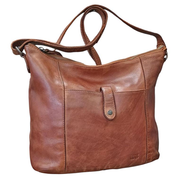 MOYERS - Sac Dame Bear design Cuir vntage marron